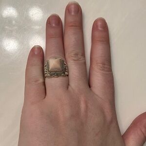 Sterling Silver Pink Quartz Ring